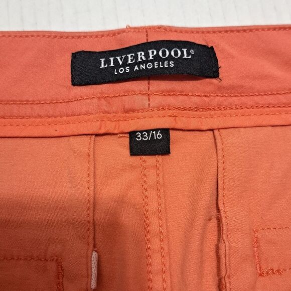 Liverpool Johnny Summer Short Solid Orange Size 33/16 NWT - Picture 5 of 15